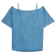 chemise femme  salsa jeans blouse w/ shoulder chain detai
