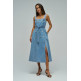 robe femme  salsa jeans dress w/ straps and belt