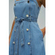 robe femme  salsa jeans dress w/ straps and belt