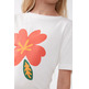 t-shirt fille  ciafan t-shirt unisex print de flor