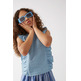 t-shirt fille  ciafan top de fille efecto denim