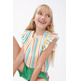 t-shirt fille  ciafan top de fille rayas multicolor