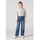 jeans fille  levi's junior lvg wide leg w/ destruction