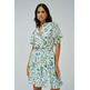 robe femme salsa jeans dress with lace detail print