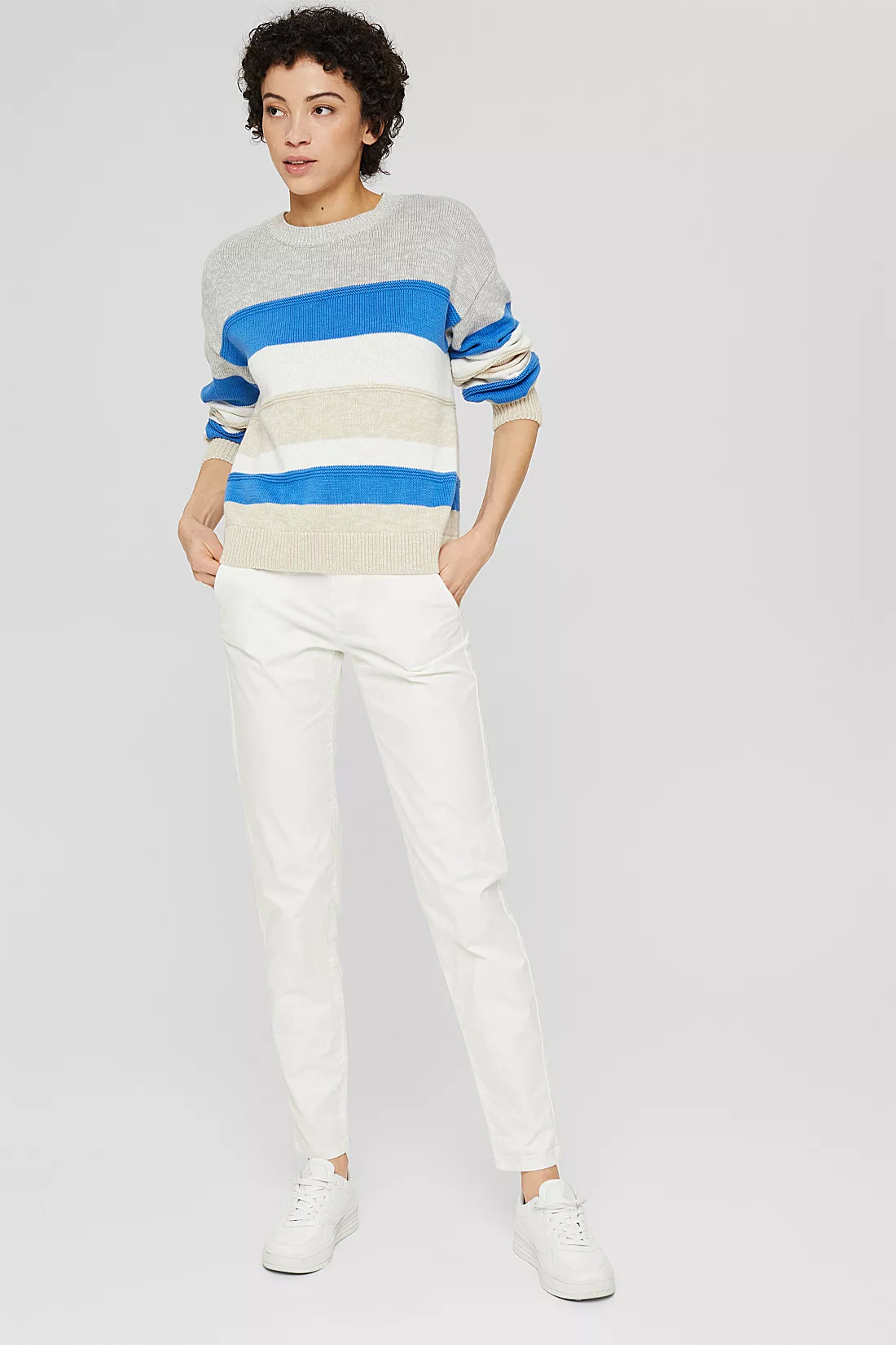 Pantalons Femme Pas Cher Pantalon Femme ESPRIT Coton Confortable