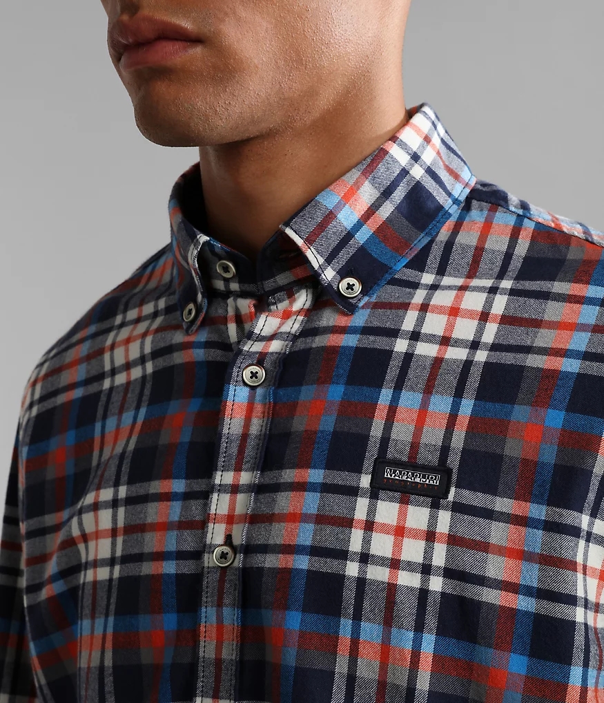chemise homme napapijri g trekking check white e1c