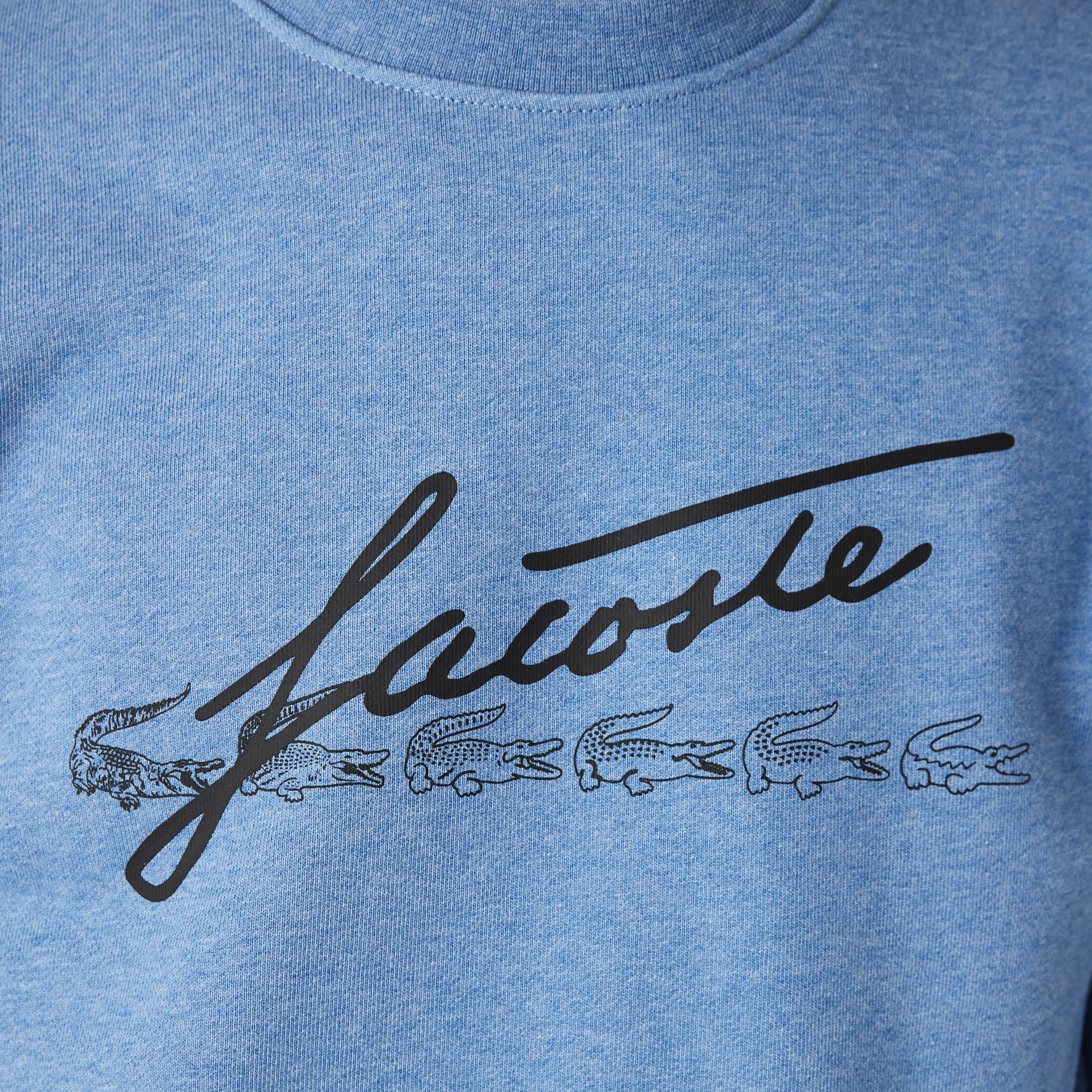 sweatshirt col rond en molleton de coton homme lacoste