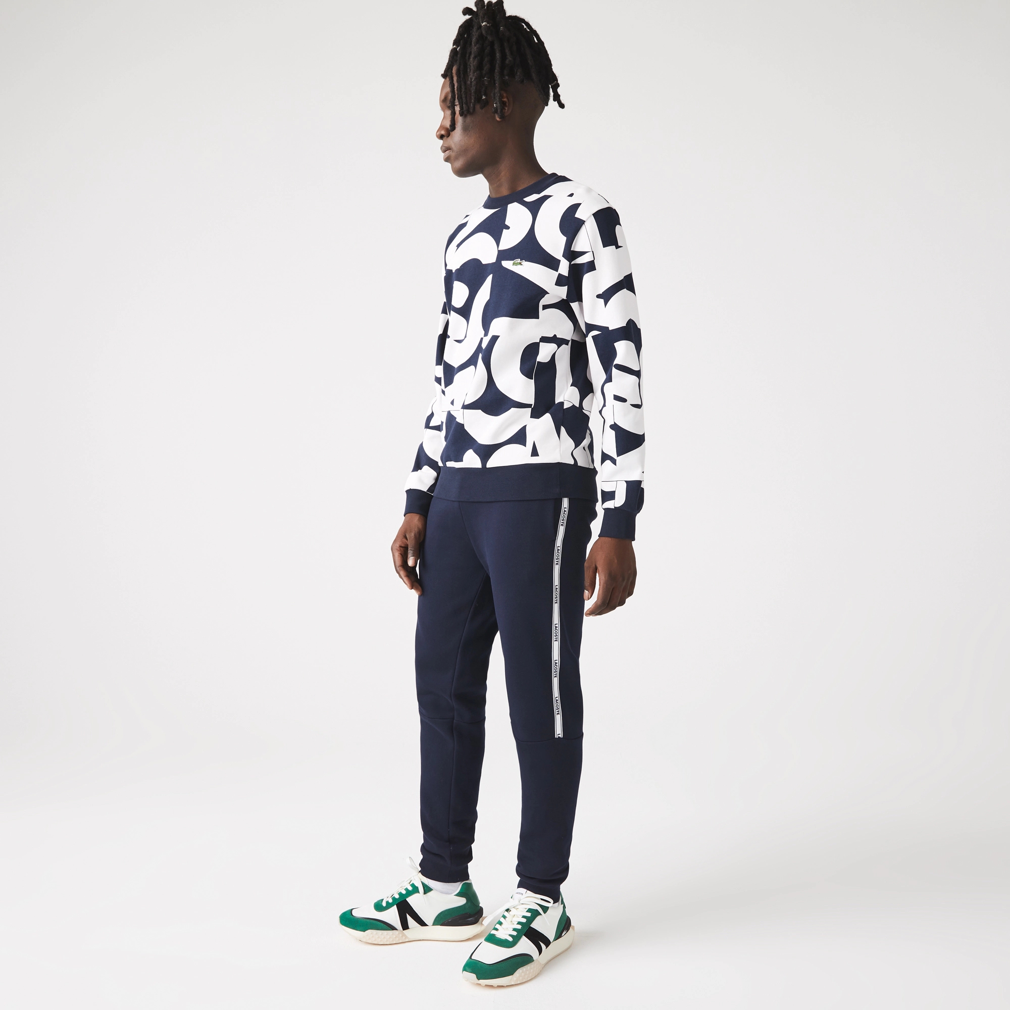 Pantalon jogging homme Lacoste molleton Bleu - ZESHOES